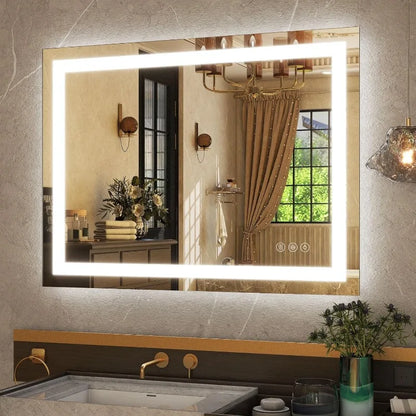 Bathroom mirror ANTI-FOG TECH full size LED MIRROR