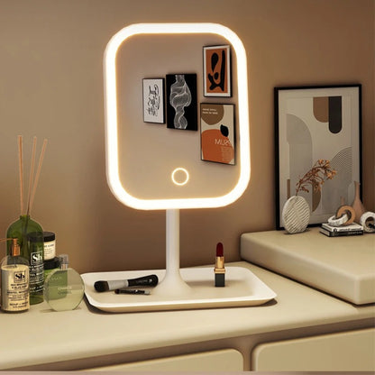 Desktop makeup LED-LINE mirror Integrated makeup tray