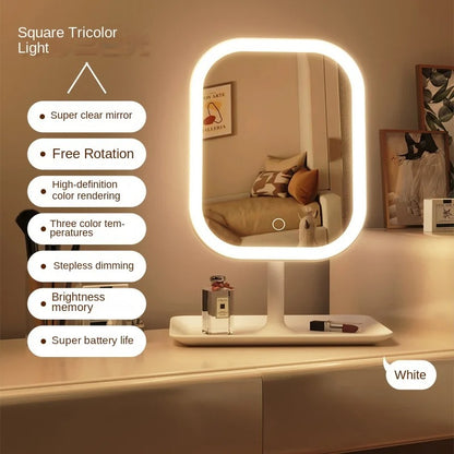 Desktop makeup LED-LINE mirror Integrated makeup tray